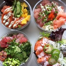 4 Gluten-free poke bowls from Mainland Poke